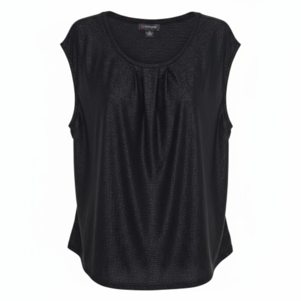Liz Claiborne Metallic Ribbed Sleeveless Top – Size 2XL Dressy Layering Holiday